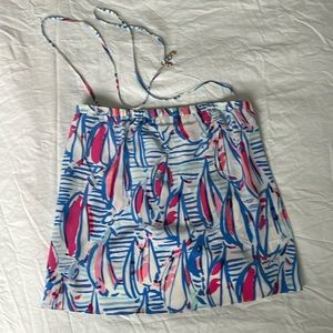 Lily Pulitzer silk top with tie straps